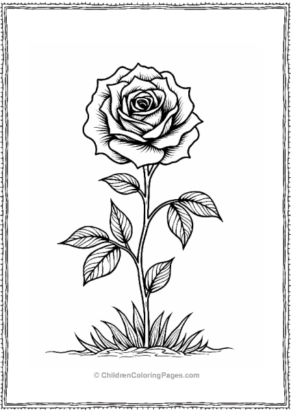 Victorian Garden Rose Illustration Free PDF Printable