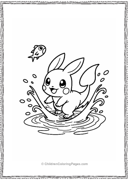 Water Pokémon Splashing Free PDF Printable