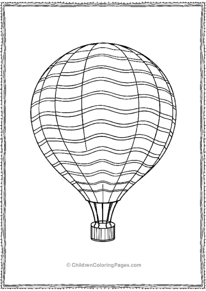 Wavy Striped Balloon Scaled Free PDF Printable