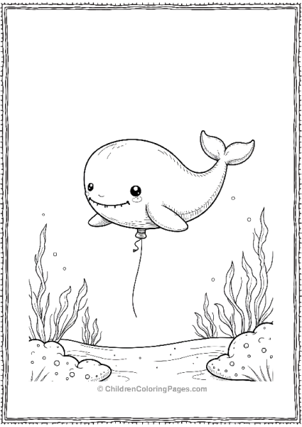 Whale Balloon Underwater Free PDF Printable