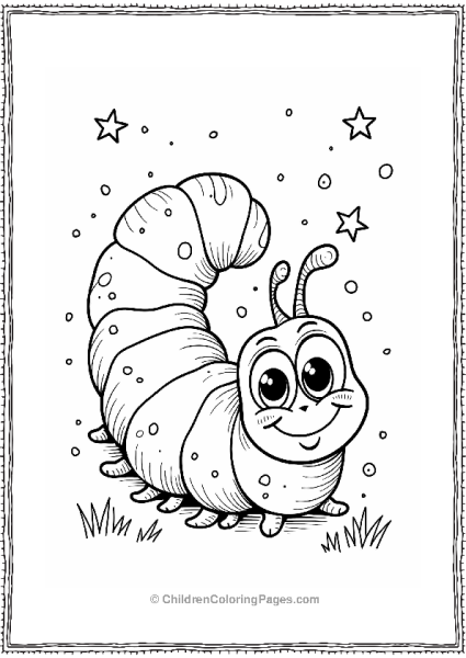 Whimsical Caterpillar With Big Eyes Free PDF Printable