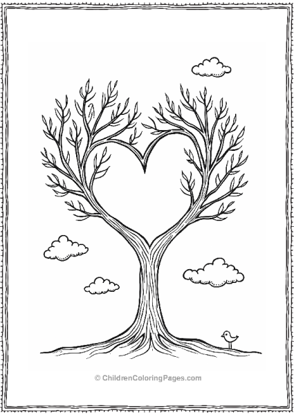 Whimsical Tree Heart In The Wind Free PDF Printable