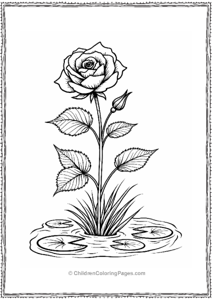 Wild Rose By A Small Pond Free PDF Printable