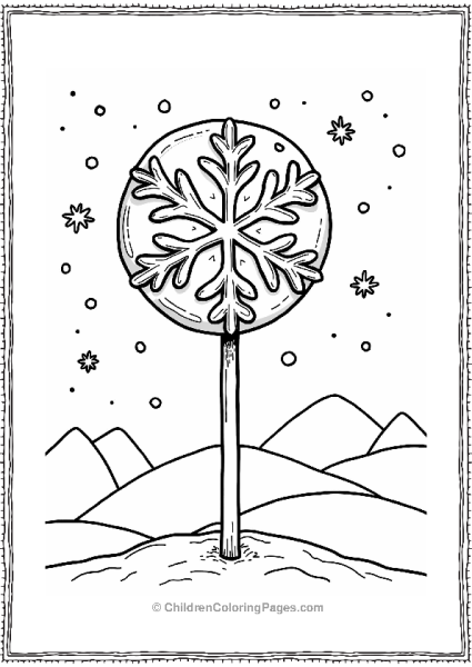 Winter Wonderland Lollipop Design Free PDF Printable