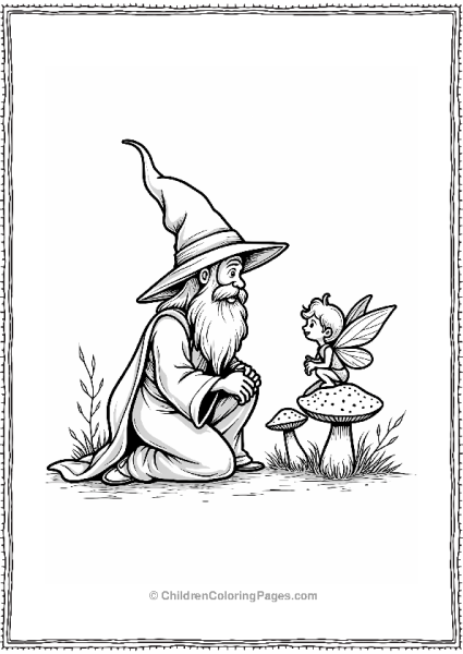 Wizard And Fairy In A Toadstool Grove Free PDF Printable