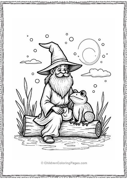 Wizard And His Toad At Sunset Free PDF Printable