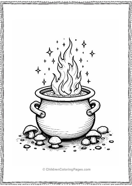 Wizard And Magical Cauldron Free PDF Printable