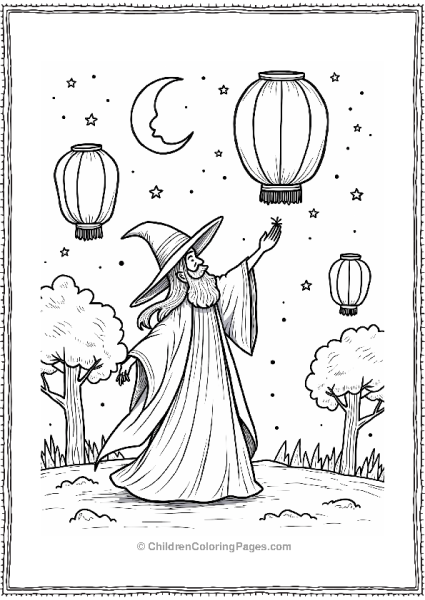 Wizard At The Lantern Festival Free PDF Printable