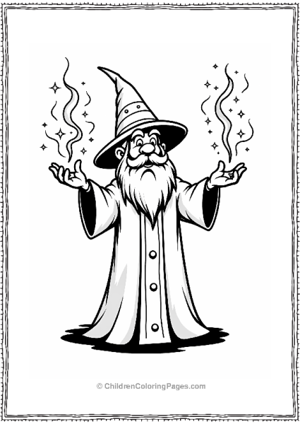 Wizard Casting A Spell Free PDF Printable