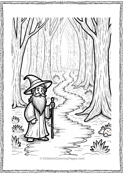 Wizard In A Magical Forest Path Free PDF Printable