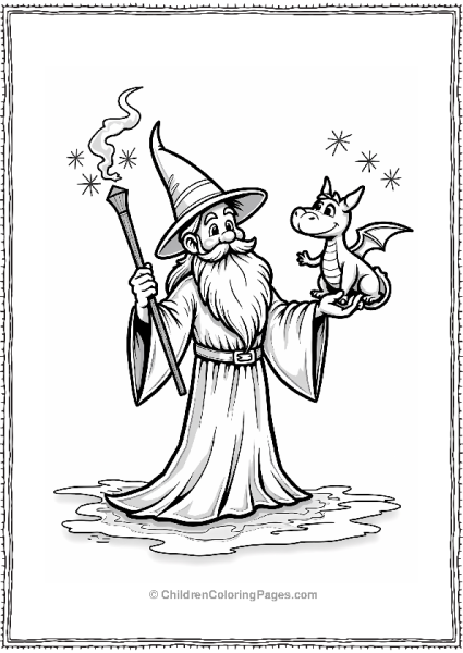 Wizard Summoning A Dragon Free PDF Printable