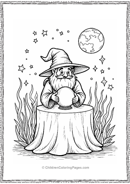 Wizard With A Crystal Ball Free PDF Printable