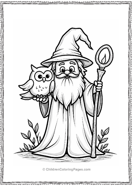 Wizard With Owl Companion Free PDF Printable