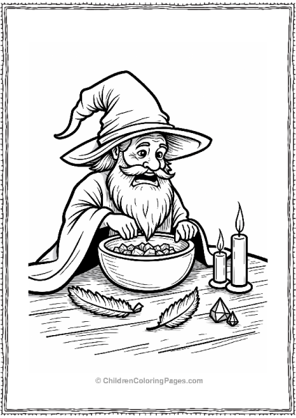 Wizard With Spell Ingredients Free PDF Printable