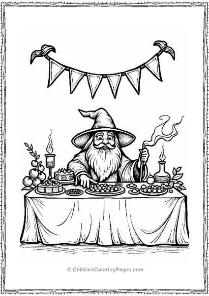 Wizard’s Feast With Colorful Treats Free PDF Printable