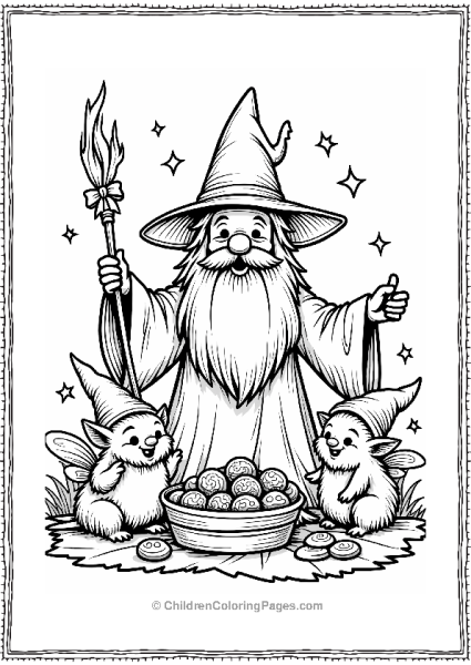 Wizard’s Picnic With Magical Creatures Free PDF Printable