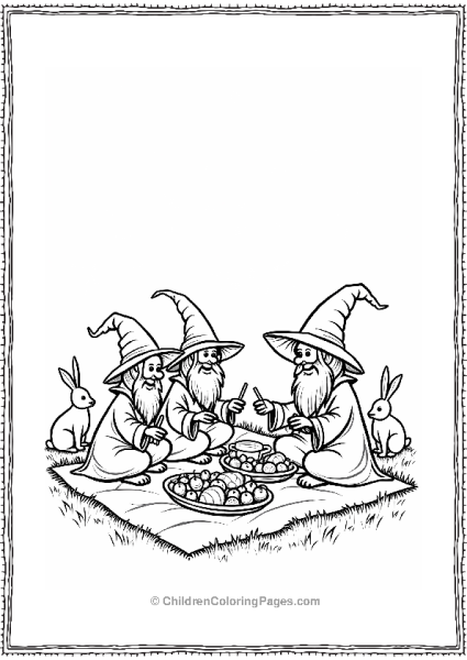 Wizard Enjoying A Picnic Free PDF Printable