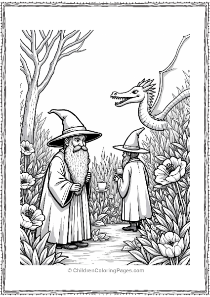 Wizard In A Magical Garden Free PDF Printable