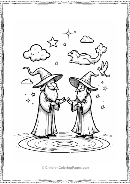 Wizard Summoning Magical Creatures Free PDF Printable