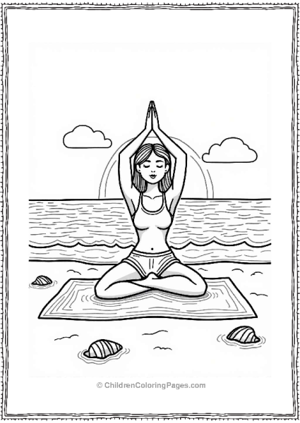 Yoga At Sunrise On The Beach Free PDF Printable