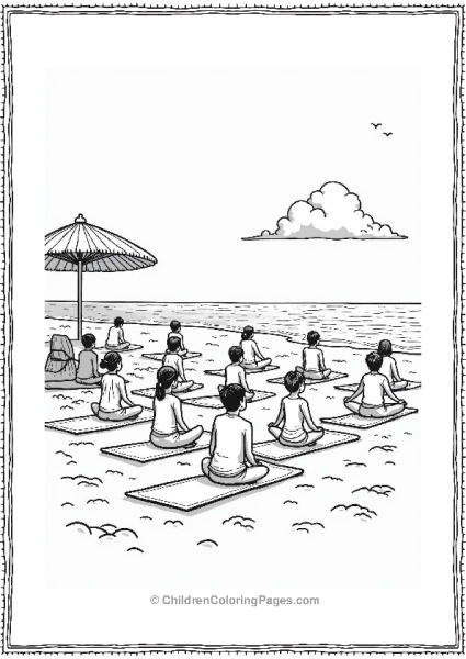 Yoga Class On The Beach Free PDF Printable