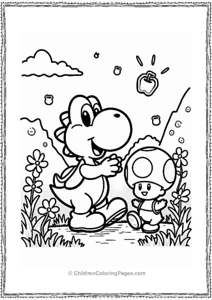 Yoshi And The Friendly Toad Free PDF Printable