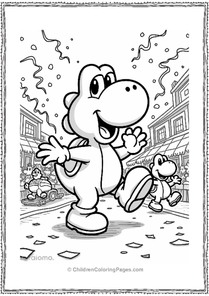 Yoshi’s Colorful Parade Celebration Free PDF Printable