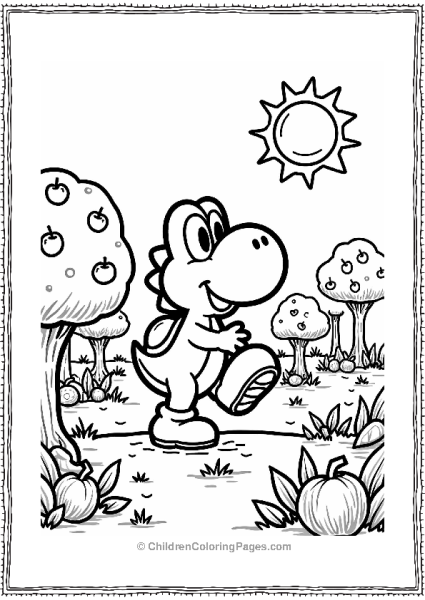 Yoshi’s Fruit Adventure In A Sunny Orchard Free PDF Printable