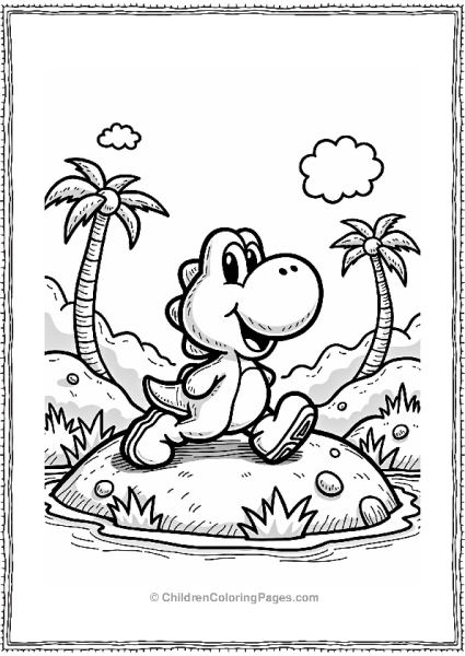 Yoshi’s Island Scene Free PDF Printable