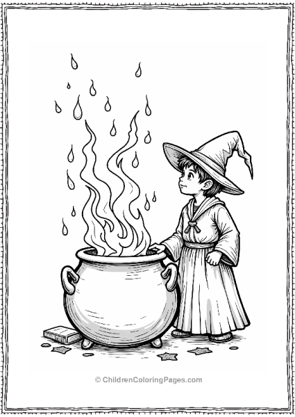 Young Wizard Apprentice And Cauldron Free PDF Printable