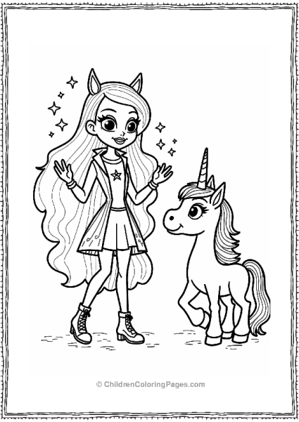 Zatanna Casting A Spell With A Unicorn Free PDF Printable