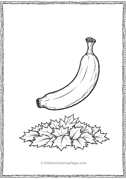 A Banana Jumping Into A Pile Of Autumn Leaves Free PDF Printable