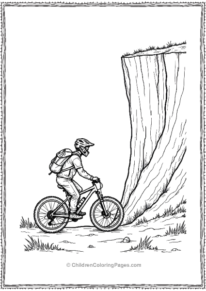 A Biker Standing Next To Their Mountain Bike Free PDF Printable