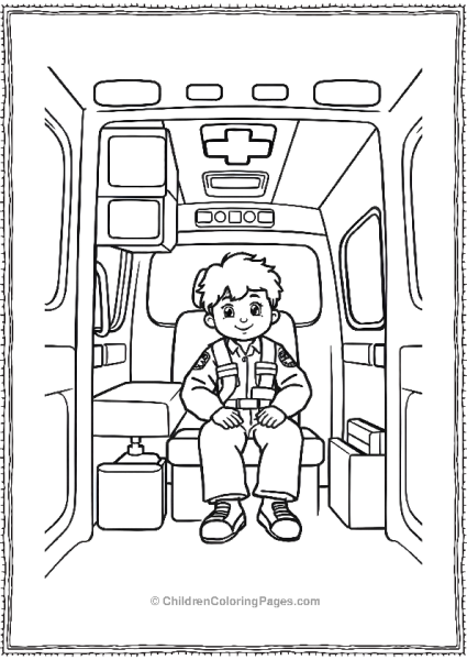 A Child Sitting Safely In An Ambulance Free PDF Printable