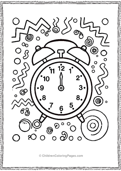 A Classic Alarm Clock With Bells Free PDF Printable