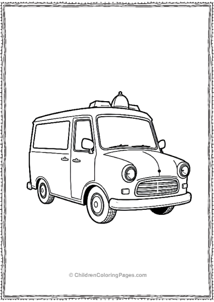 A Classic Ambulance With Retro Wheels Free PDF Printable