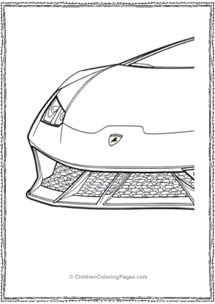 A Closeup Of The Lamborghini Free PDF Printable