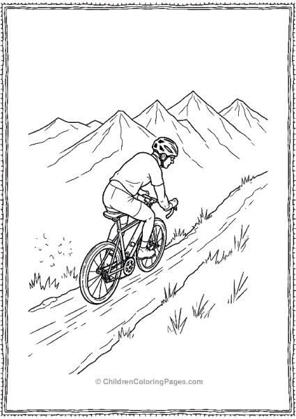 A Cyclist Climbing A Steep Hill During A Race Free PDF Printable