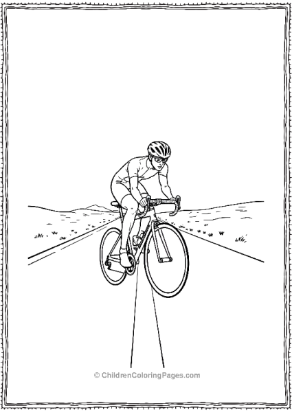 A Cyclist Performing A Time Trial Free PDF Printable