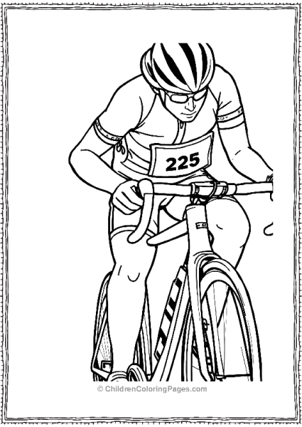 A Cyclist With A Number Tag On Their Jersey Free PDF Printable