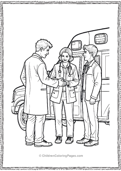 A Doctor Greeting A Paramedic Free PDF Printable