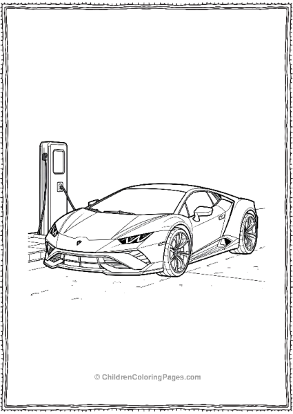 A Lamborghini Asterion Parked Free PDF Printable