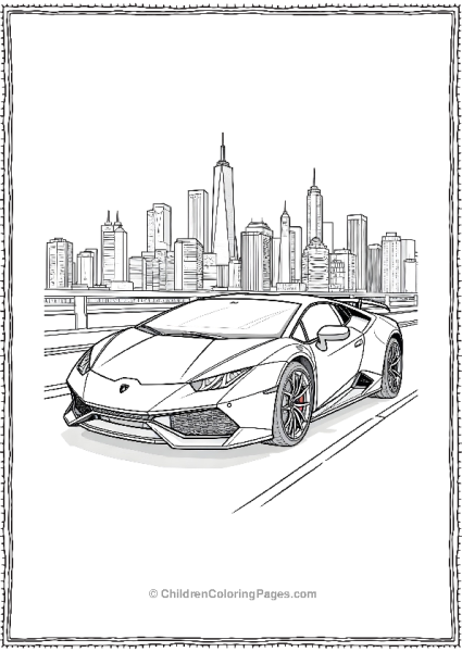 A Lamborghini Aventador Parked Free PDF Printable