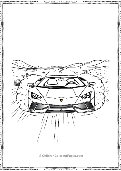 A Lamborghini Centenario With Dust Clouds Trailing Free PDF Printable