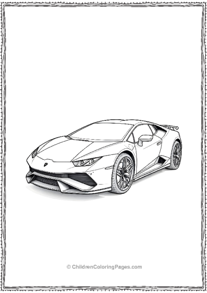 A Lamborghini Estoque Concept Car Parked Free PDF Printable