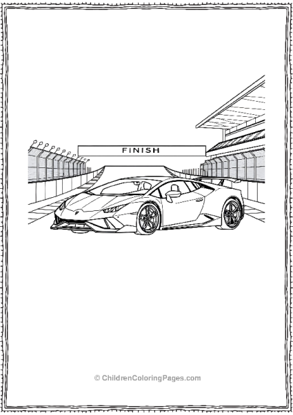 A Lamborghini Huracn Crossing The Finish Free PDF Printable