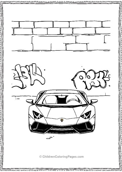 A Lamborghini Sian Parked Under A Graffiti Covered  Free PDF Printable