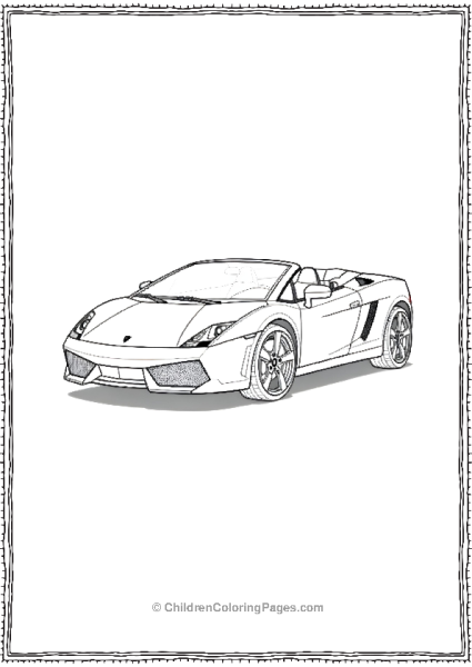 A Lamborghini Silhouette Convertible Free PDF Printable