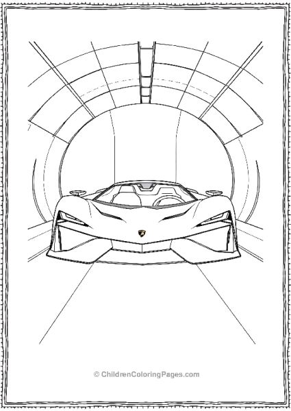 A Lamborghini Vision GT In A Futuristic Wind Tunnel Free PDF Printable