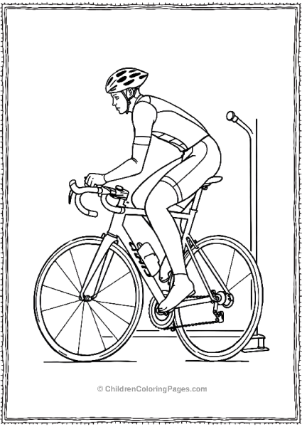 A Professional Cyclist Preparing For A Race Free PDF Printable